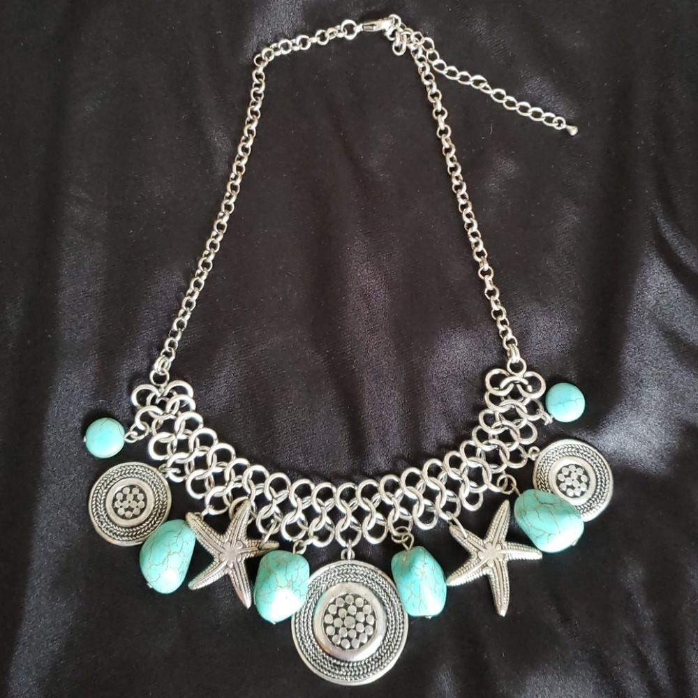 NWOT Adjustable Genuine turquoise necklace